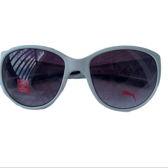 Puma Sunglasses Trestles 15013 White Frame with Brown Lenses Unisex main image 7